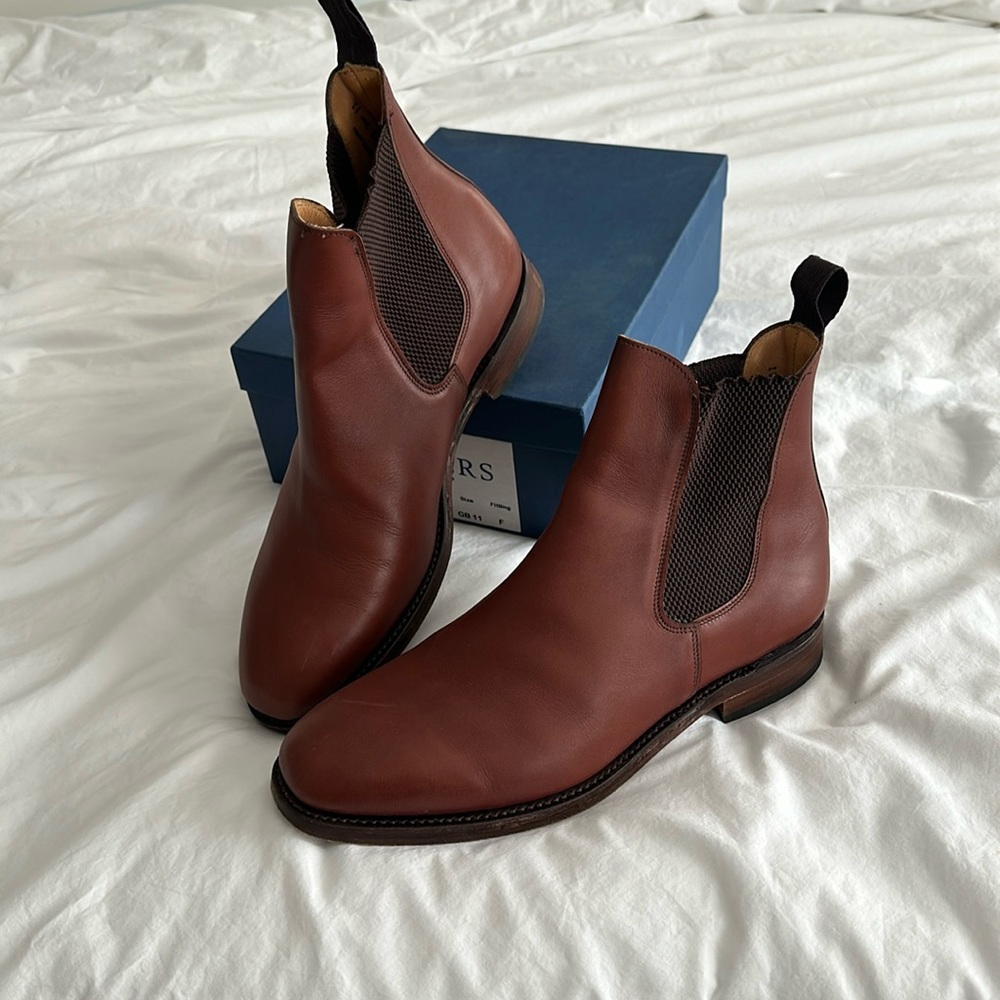 Sanders brown leather boots
